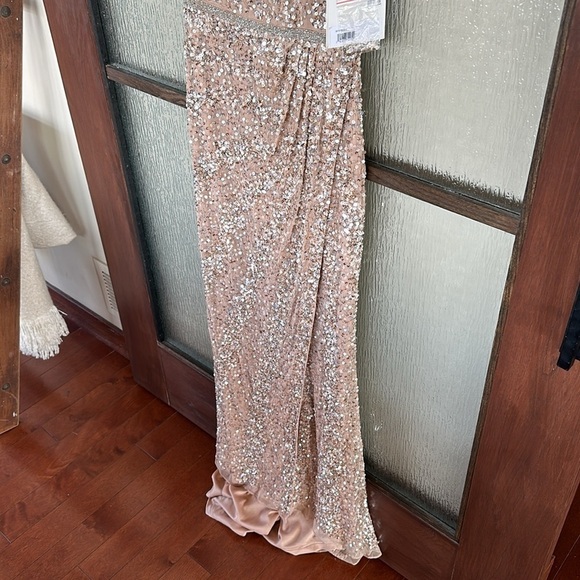 Ms Duggal EMBELLISHED ILLUSION HIGH NECK CAP SLEEVE GOWN size 2 NEW $498 spring - Picture 10 of 13